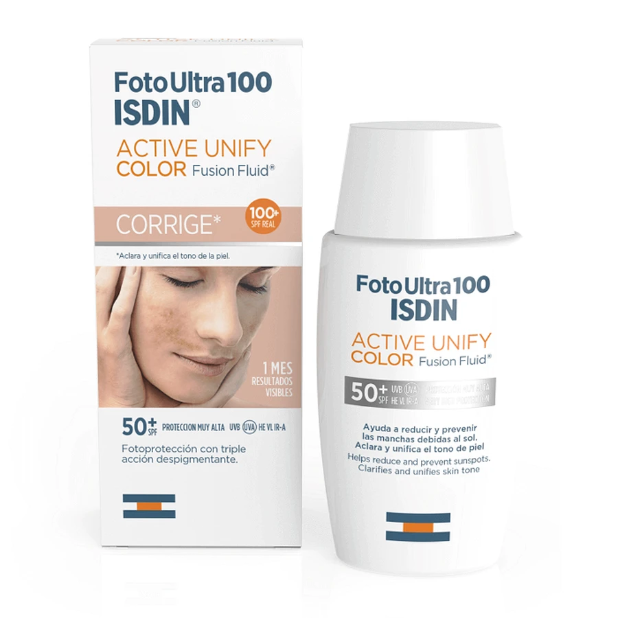 Сонцезахисний флюїд для обличчя Isdin Active Unify Colour Fusion SPF 50+, 50 мл: ціни та характеристики
