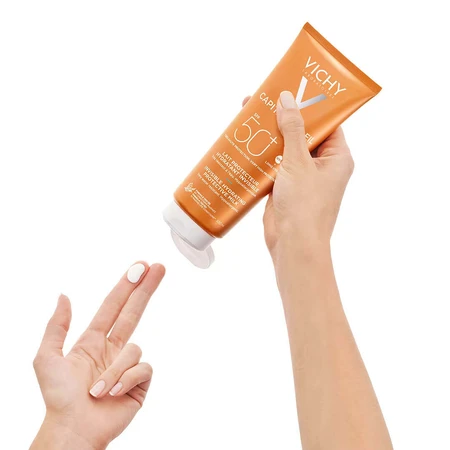 Сонцезахисне зволожуюче молочко з SPF50+ для обличчя та тіла Capital Soleil, 300 мл, Vichy: ціни та характеристики