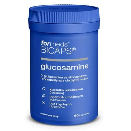 Bicaps Глюкозамін 60 капсул, Formeds: ціни та характеристики