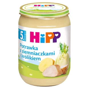 HiPP Bio блюдо, тушеный картофель и кролик, после 5 месяцев, 190 г