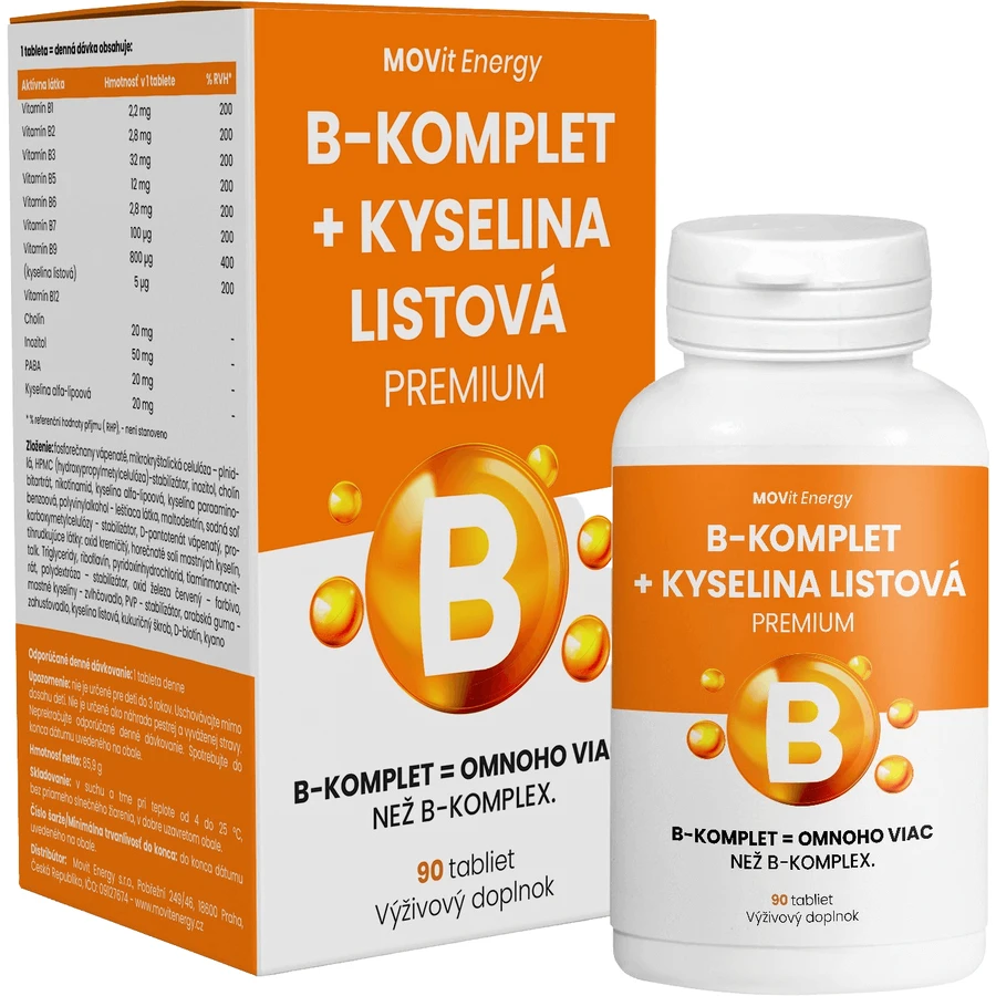 MOVit Energy B-Complex + Фолиевая кислота PREMIUM 90 таблеток: цены и характеристики