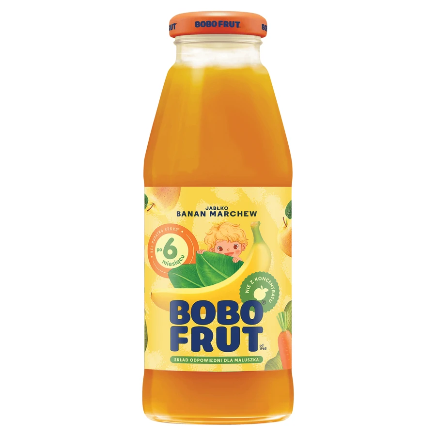 Bobo Frut Фруктово-овочевий нектар, яблуко, банан, морква, з 6 місяців, 300 мл: ціни та характеристики