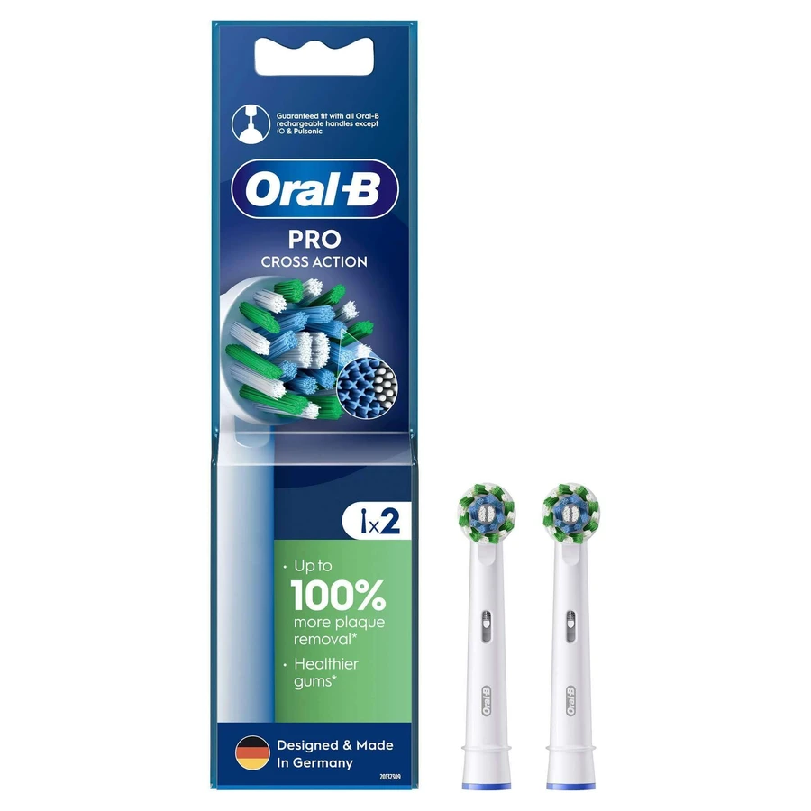 Oral-B Pro Cross Action, змінні щетинки для електричної зубної щітки Clean Maximiser, 2 шт.: ціни та характеристики