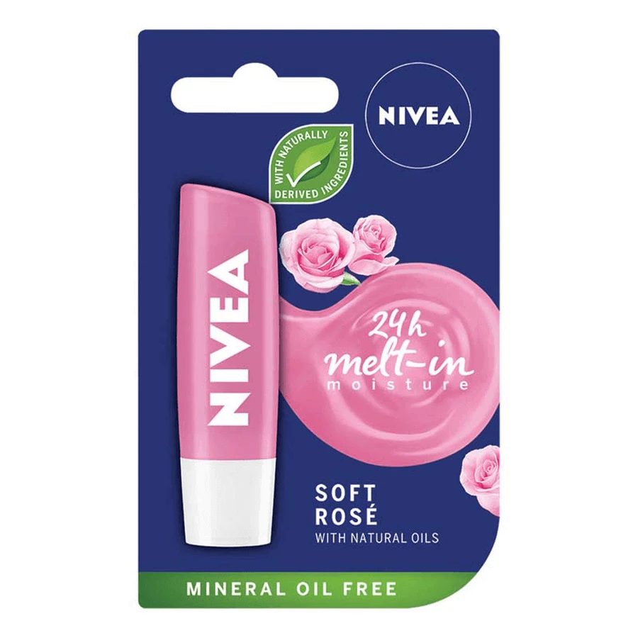 Бальзам для губ "М'яка троянда", 4,8 г, Nivea: ціни та характеристики