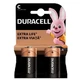 Лужні батарейки C Extra Life, 2 штуки, Duracell