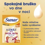 Sunar mliena kaa с 8 злаками клубника, малина 210 г: цены и характеристики