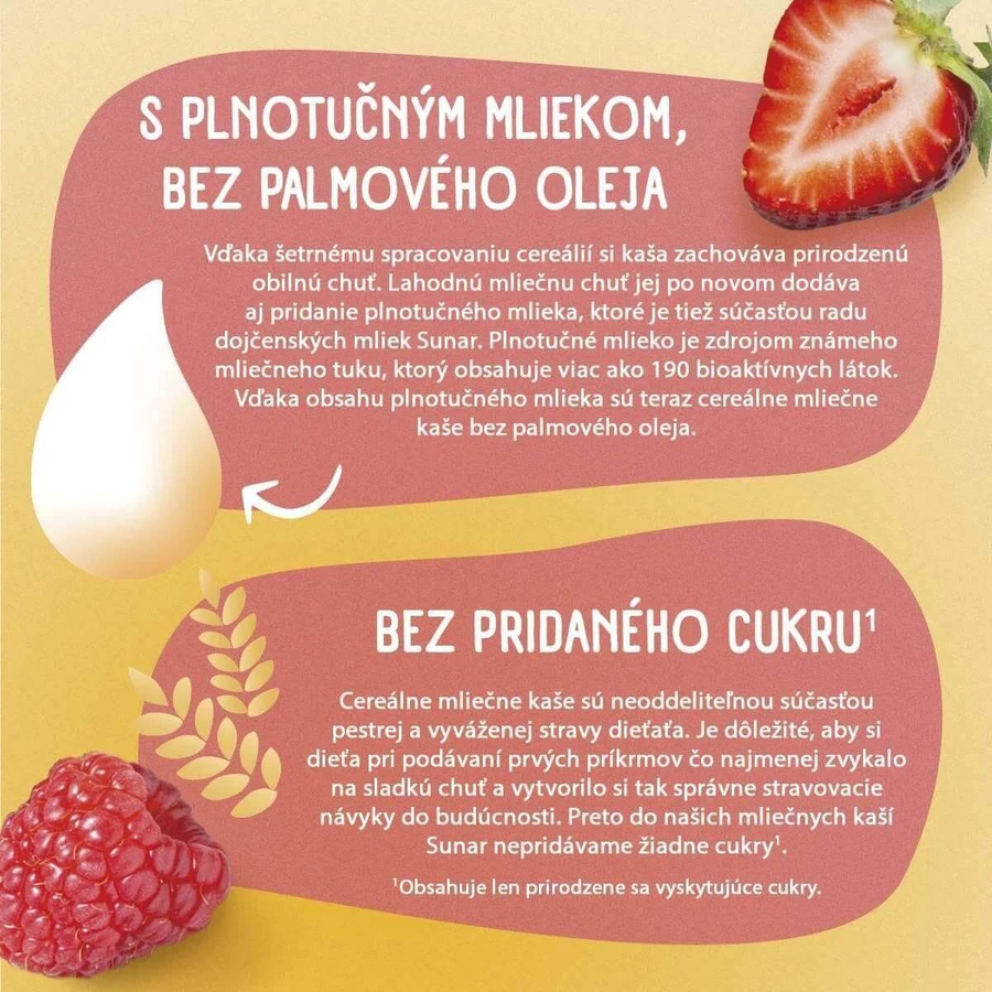 Sunar mliena kaa с 8 злаками клубника, малина 210 г: цены и характеристики