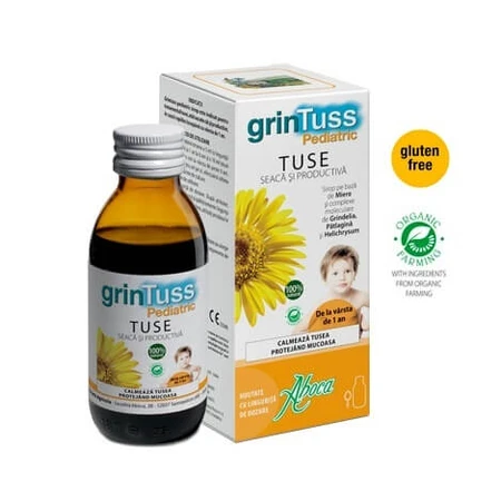ГринТусс Педиатрик Aboca GrinTuss Pediatric сироп от кашля для детей с 12 месяцев, 180 мл: цены и характеристики