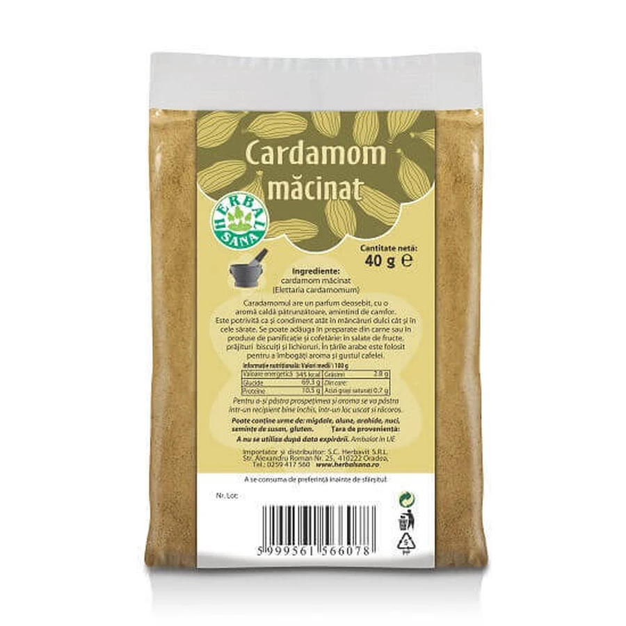Молотый кардамон, 40 г, Herbal Sana: цены и характеристики