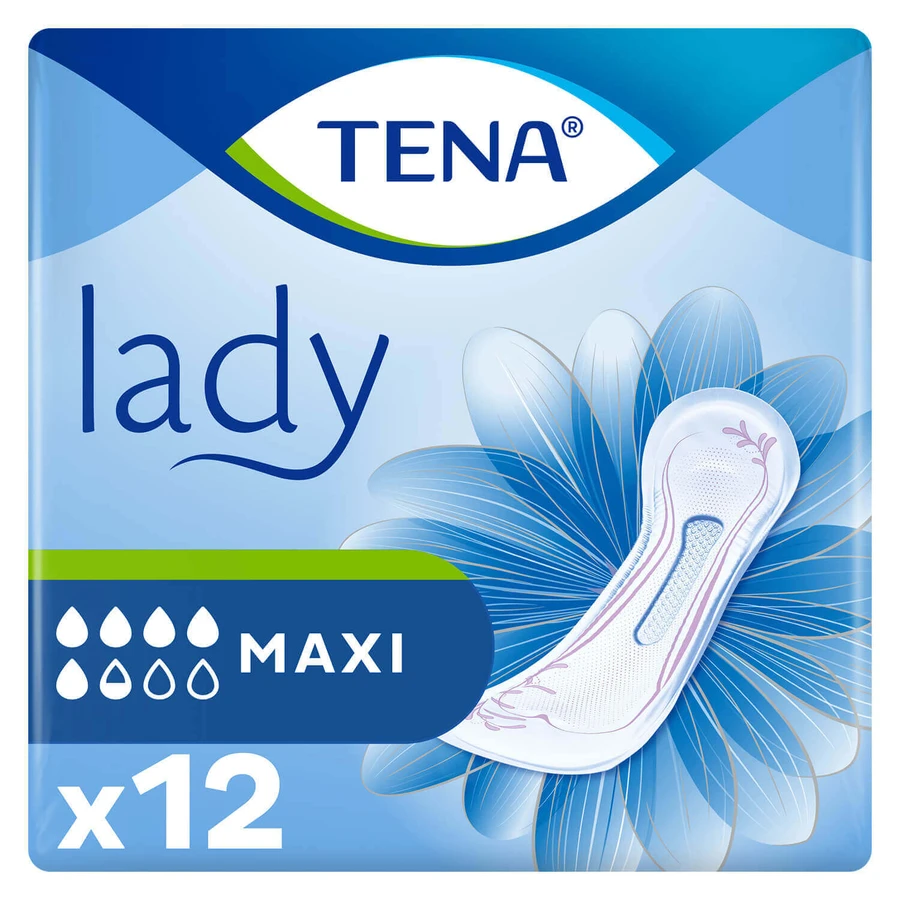 Набір Tena Lady, спеціалізовані гігієнічні рушники, максі, 2 x 12 шт + труси ProSkin Pants Normal chonic, розмір M та L, 2 зразки: ціни та характеристики