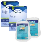 Набір Tena Lady, спеціалізовані гігієнічні рушники, максі, 2 x 12 шт + труси ProSkin Pants Normal chonic, розмір M та L, 2 зразки: ціни та характеристики