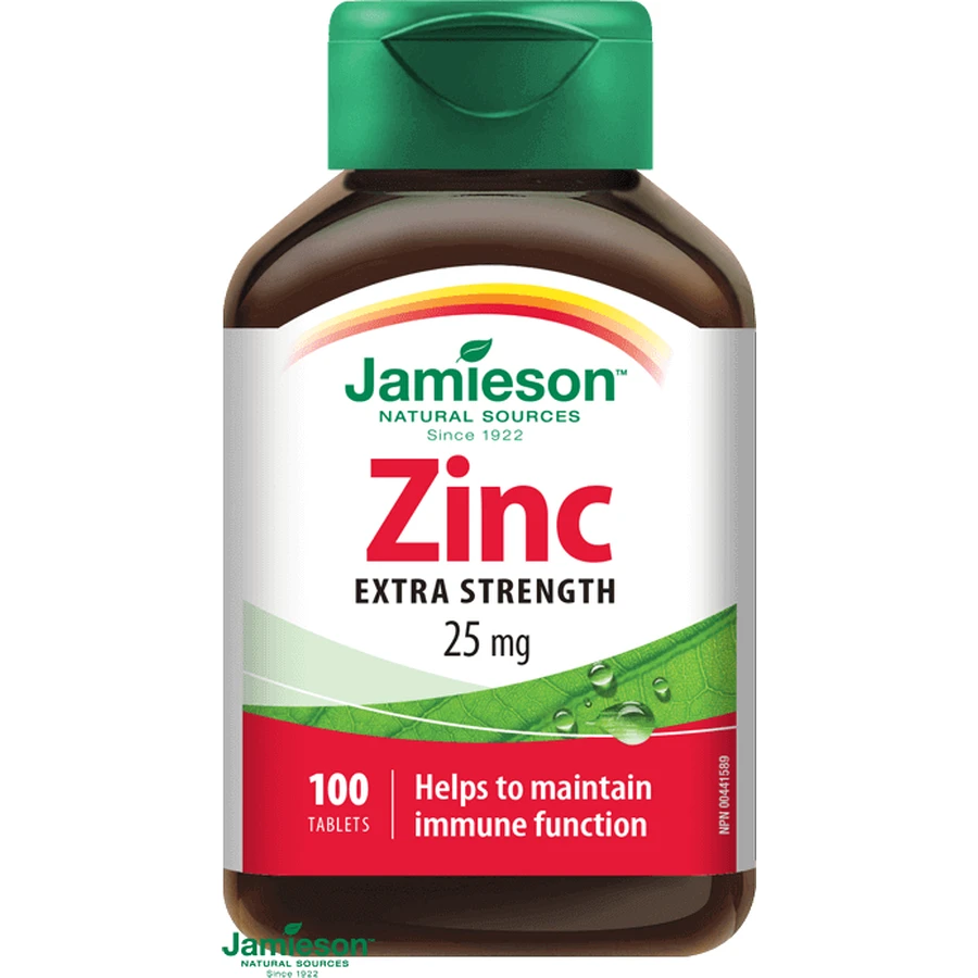 Jamieson Цинк 25 мг 100 таблеток: цены и характеристики