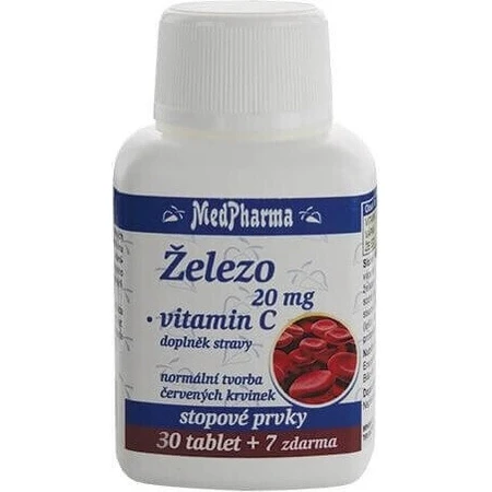 MedPharma ELEZO 20MG + Vit. C 1×37 табл, элезо: цены и характеристики