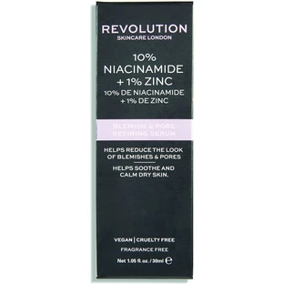 Revolution Skincare Сыворотка от угрей и пор - 10% ниацинамид + 1% цинк Сыворотка 1×1 шт.