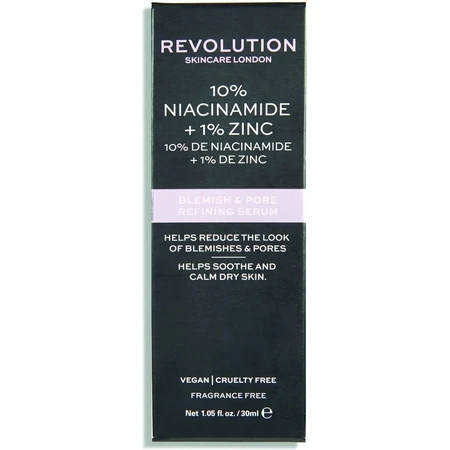 Сироватка для очищення шкіри від плям і пор Revolution Skincare - 10% ніацинамід + 1% цинк 1×1 шт.: ціни та характеристики