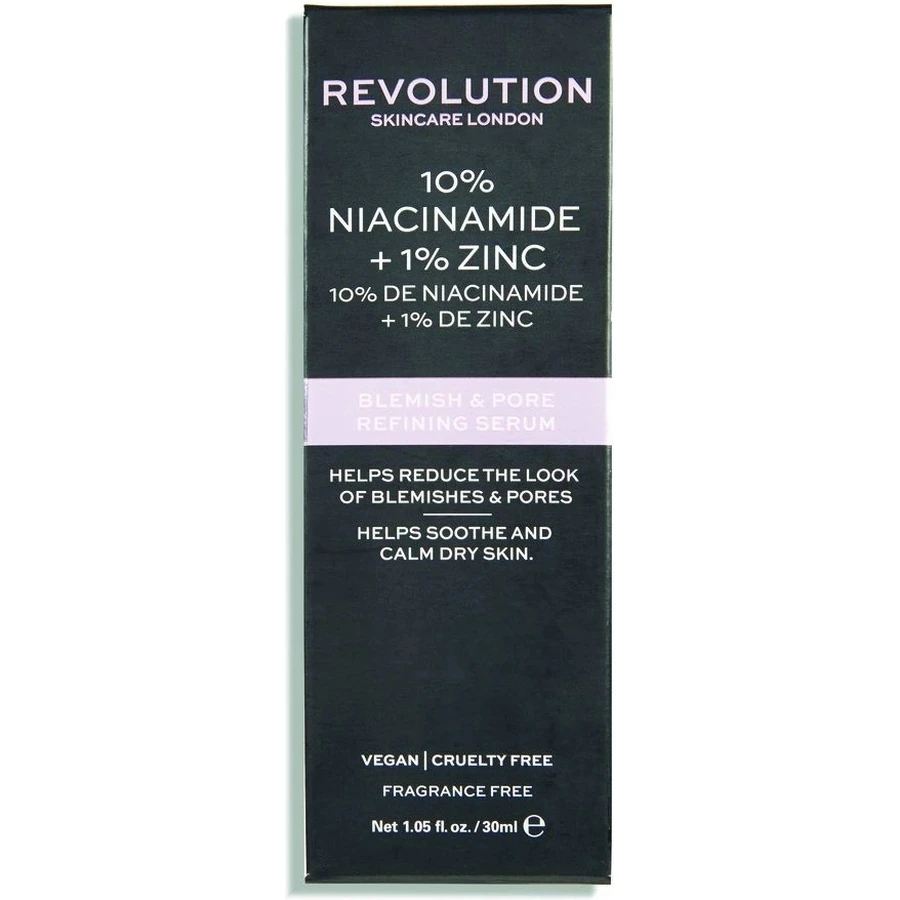 Сироватка для очищення шкіри від плям і пор Revolution Skincare - 10% ніацинамід + 1% цинк 1×1 шт.: ціни та характеристики