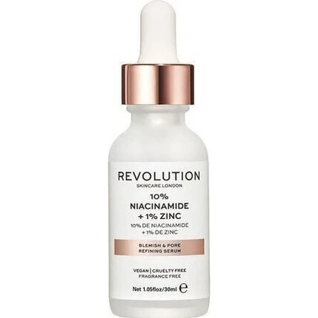 Сироватка для очищення шкіри від плям і пор Revolution Skincare - 10% ніацинамід + 1% цинк 1×1 шт.: ціни та характеристики