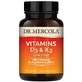 Swanson Vitamins D3 & K2, вітамін D 2000 МО + вітамін K 75 мкг, 60 вегетаріанських капсул