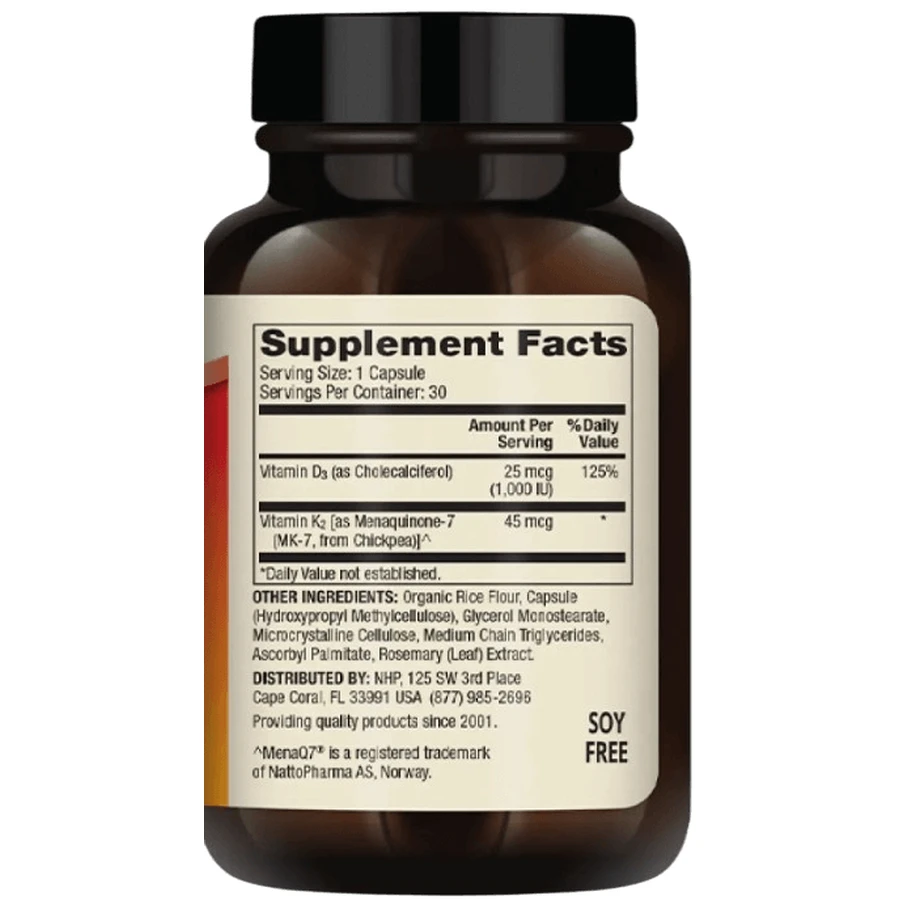 Swanson Vitamins D3 & K2, вітамін D 2000 МО + вітамін K 75 мкг, 60 вегетаріанських капсул: ціни та характеристики