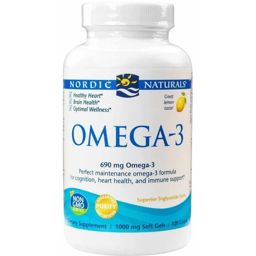 Омега-3 лимон 690 мг (120 капсул) Nordic Naturals: цены и характеристики