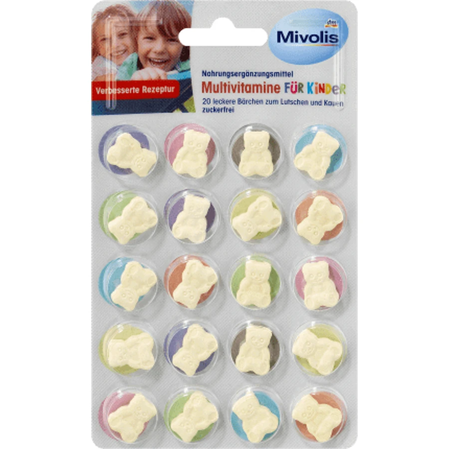 Mivolis Мультивитамины для детей, 14 г, 20 шт.: цены и характеристики