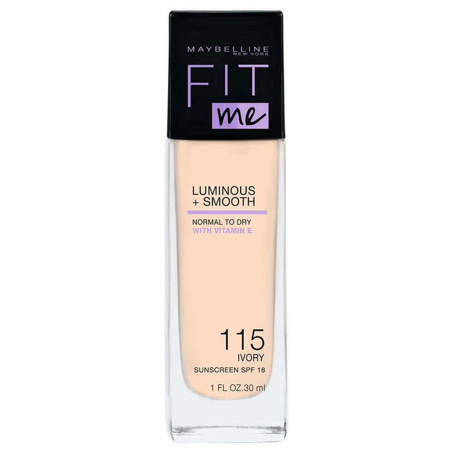 Maybelline Fit Me Luminous + Smooth Foundation Освітлюючий тональний крем для обличчя 115 Ivory, 30 мл: ціни та характеристики