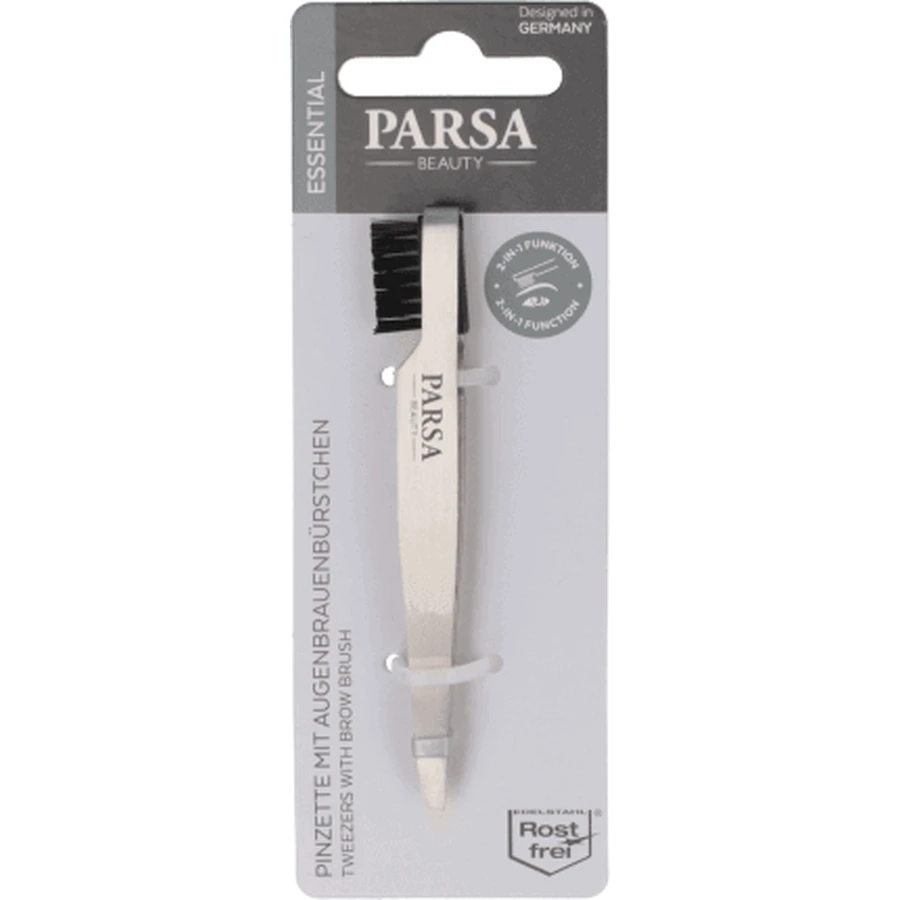 Parsa Beauty Пинцет с щеточкой для бровей, 1 шт.: цены и характеристики