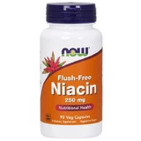 Ніацин (Вітамін В3) Now Foods Flush-Free Niacin 250 м, без почервоніння, 90 вегетаріанських капсул