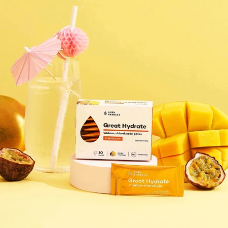 Aura Herbals Great Hydrate, манго-маракуйя, 10 пакетиков: цены и характеристики