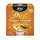 Органічний чай з апельсином, імбиром, корицею та ваніллю Ginger Orange, 12 пакетиків, Yogi Tea