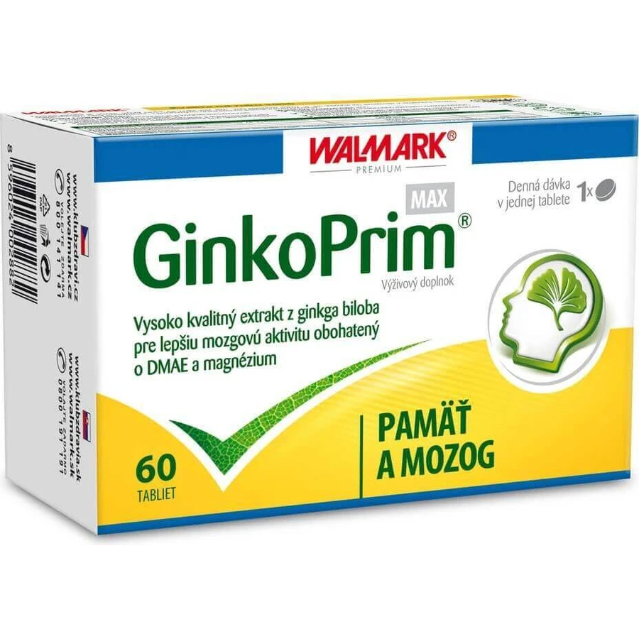 WALMARK GinkoPrim MAX 1×30 табл, пищевая добавка: цены и характеристики