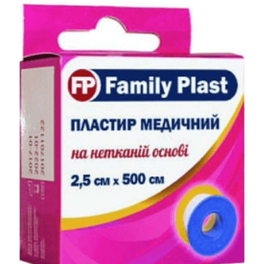 Family plast пластырь медицинский на нетканой основе 2.5 см х 500 см: цены и характеристики