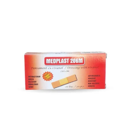 Пов'язка Medplast 206 з риванолом, 2х6 см, Mebra: ціни та характеристики
