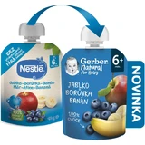 Gerber Natural пакетик яблоко, огурец и банан 6м+ 90 г