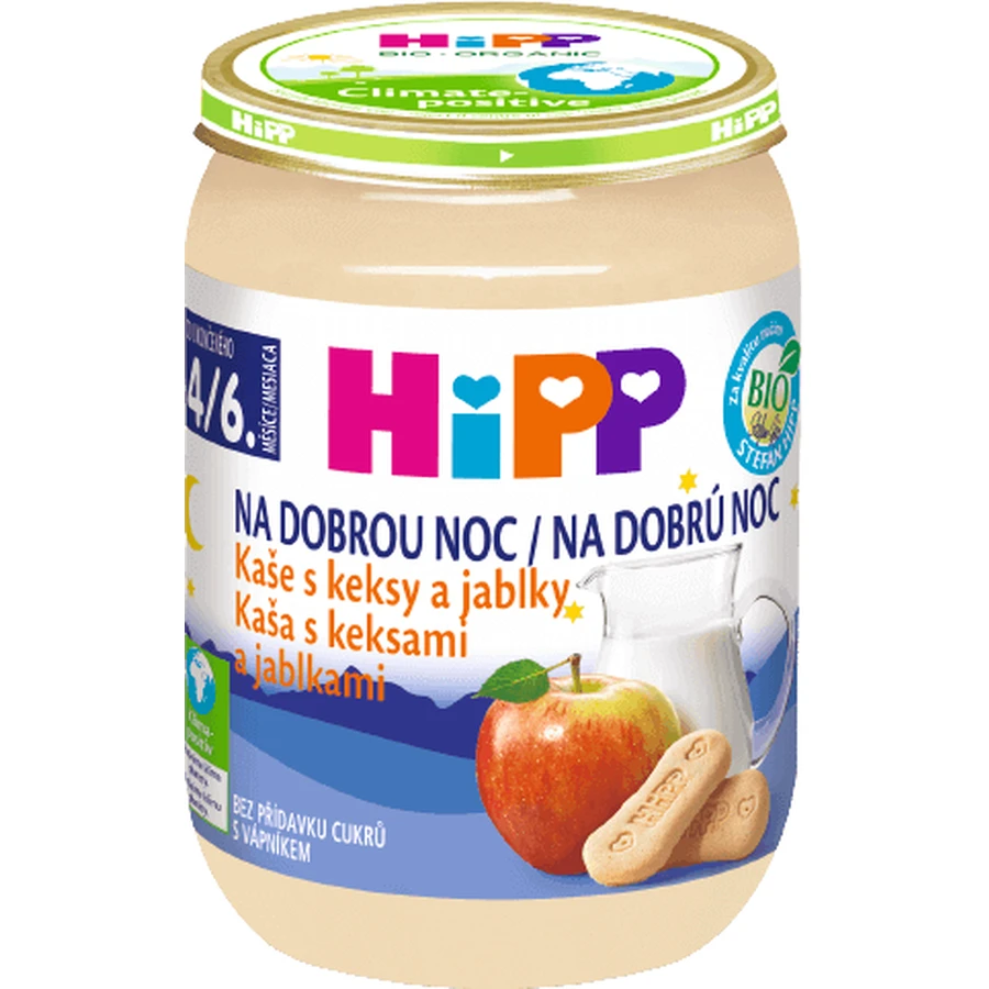 HiPP BIO Kaa Спокойной ночи с печеньем и яблоками 190 г: цены и характеристики