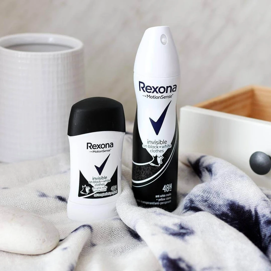 Твердий дезодорант Rexona Invisible on Black + White 40 мл: ціни та характеристики