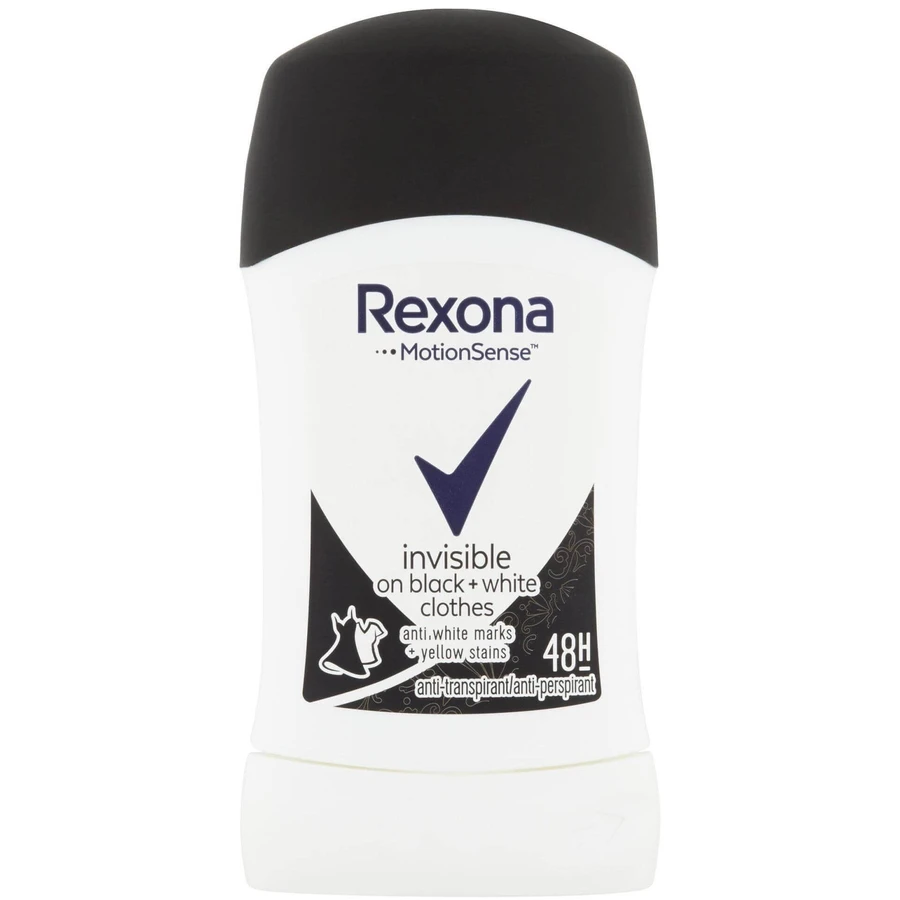 Твердий дезодорант Rexona Invisible on Black + White 40 мл: ціни та характеристики