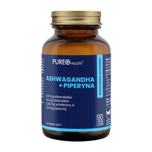 Pureo Health Ашвагандха + пиперин, 90 вегетарианских капсул