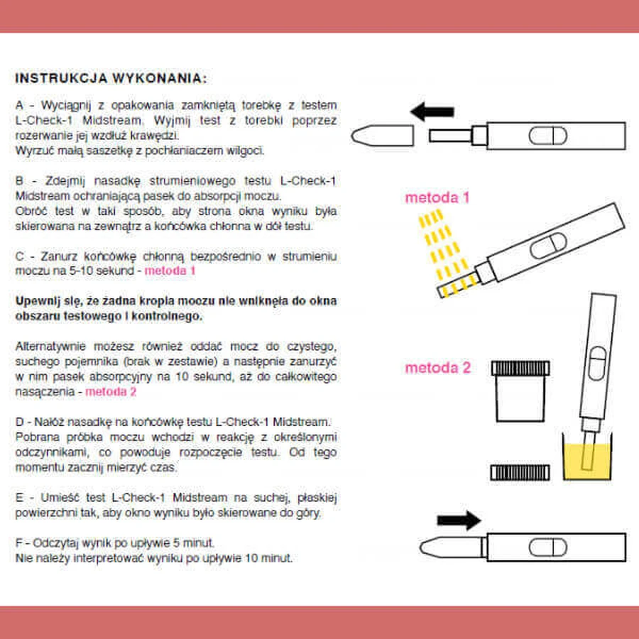 L-Check-1 тест на овуляцію в середині циклу, 1 упаковка (5 тестів): ціни та характеристики