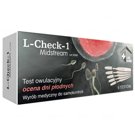 L-Check-1 тест на овуляцію в середині циклу, 1 упаковка (5 тестів): ціни та характеристики