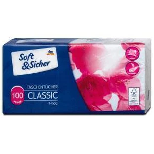 Класичні носові хустинки Soft&Sicher, 100 шт.