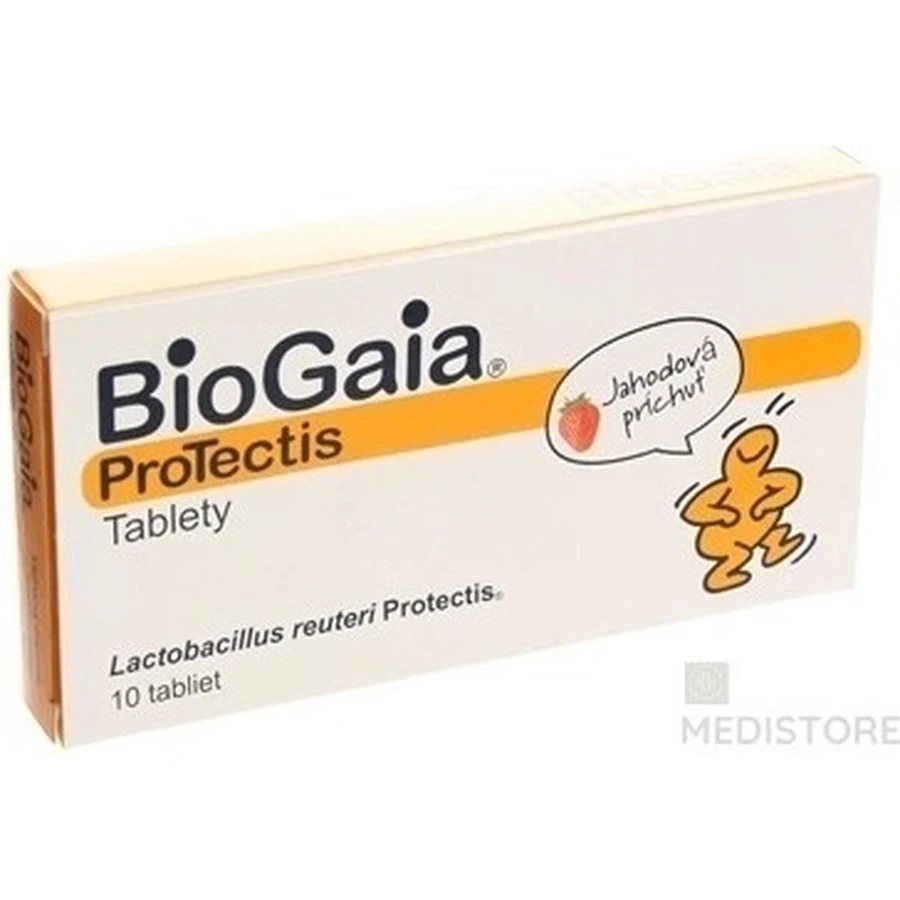 BioGaia ProTectis 1×10 шт, таблетки для ингаляций - со вкусом клубники: цены и характеристики