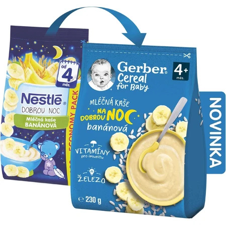 Каша Gerber На добраніч зернова з молоком, банан 230 г: ціни та характеристики