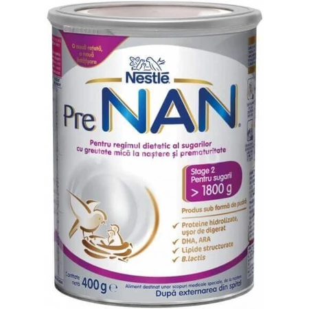 Спеціальна дитяча молочна суміш Nestlé PreNan, +0 місяців, 400 г: ціни та характеристики