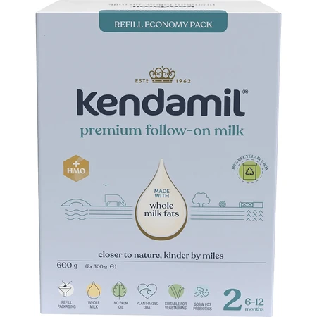 Суха молочна суміш Kendamil Premium 2 HMO+ для дітей з 6 до 12 місяців, 600 г: ціни та характеристики