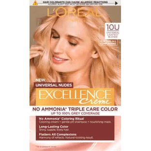 Loreal Paris EXCELLENCE CREME CREME Перманентный цвет 10U светлый блондин, 1 шт.