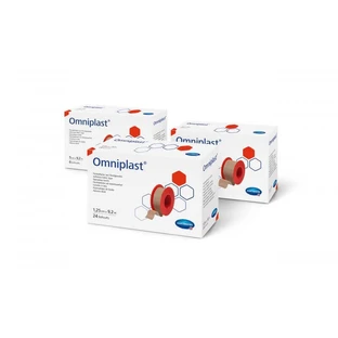 Гипоаллергенный текстильный пластырь Omniplast (900440), 1,25 см x 5 м, одна штука, Hartmann