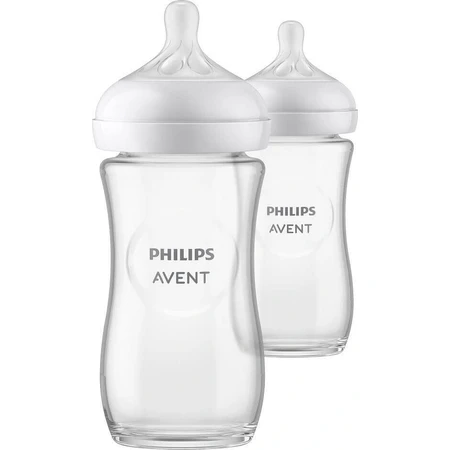 Philips AVENT Пляшечка зі скла Natural Response 240 мл, 1м + 2 шт 1×2 шт, пляшечка: ціни та характеристики