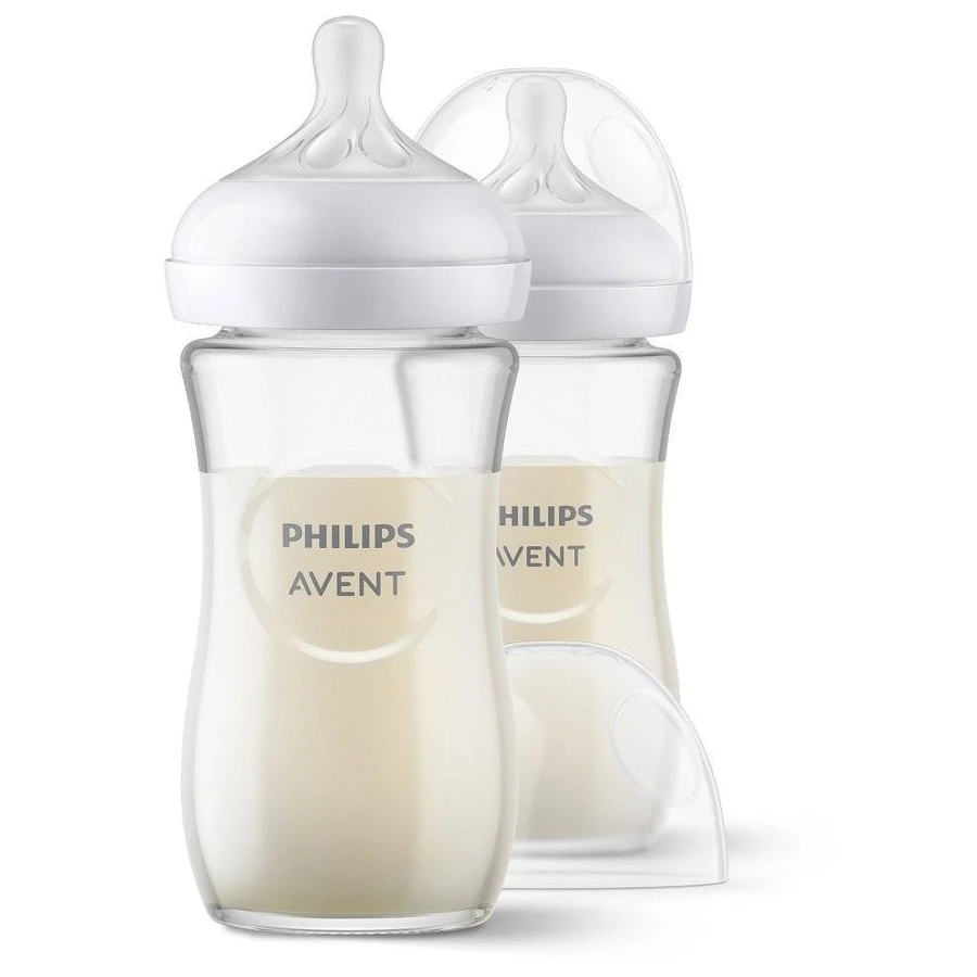 Philips AVENT Пляшечка зі скла Natural Response 240 мл, 1м + 2 шт 1×2 шт, пляшечка: ціни та характеристики