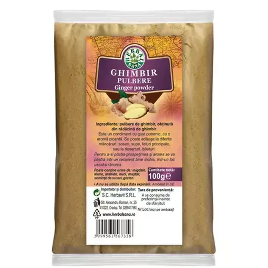 Имбирный порошок, 100 г, Herbal Sana: цены и характеристики